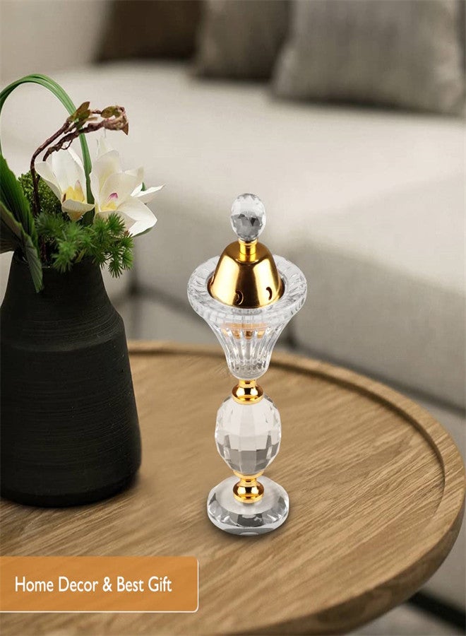SYOSI Crystal Incense Burner, Bakhoor Burner Diffuser Resin Burner, Classical Home Deco Aromatherapy Ornament for Yoga Meditation Spa, Cup-Shape - Image 4