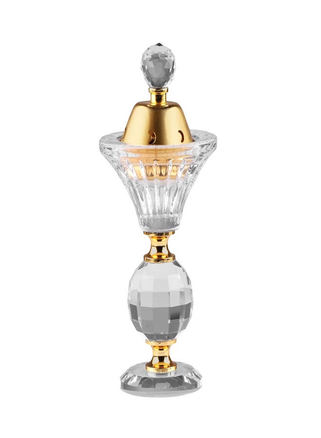 SYOSI Crystal Incense Burner, Bakhoor Burner Diffuser Resin Burner, Classical Home Deco Aromatherapy Ornament for Yoga Meditation Spa, Cup-Shape - Image 1