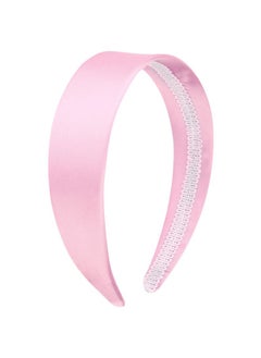 Wecoe Pink Headband 1.6 Inch Wide Silk Satin Headband Women Non Slip Fashion Plain Head Band Solid Hair Band Diy Holiday Hair Accessories For Women Girls Diademas Para Mujer Gifts  - Image 1