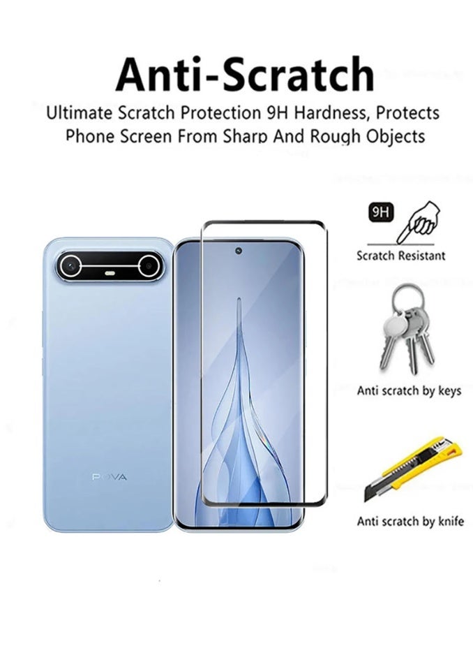 1 Pcs For Tecno Pova Slim Screen Protector - High transparency full coverage security protector - Image 3