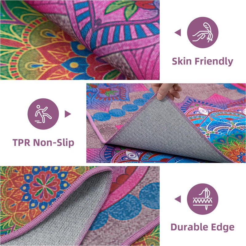 Arenarug Meditation Indoor Outdoor Rug 8x10 ft Mandala Pattern Rug Boho Style,Yoga Meditation Mat Picnic Rug for Patio Living Room Porch Garden Deck Backyard Easy to Clean Non Shedding Non-Slip - Image 5