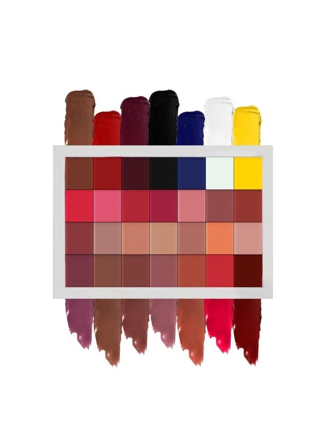 Shopaarel Mix it Pro Lip Palette With 28 Pigmented Shades Creamy Finish Lip Colors Lipstick Travel Friendly Lip Palette For Women - Image 2
