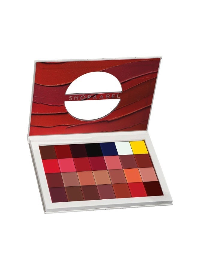 Shopaarel Mix it Pro Lip Palette With 28 Pigmented Shades Creamy Finish Lip Colors Lipstick Travel Friendly Lip Palette For Women - Image 1