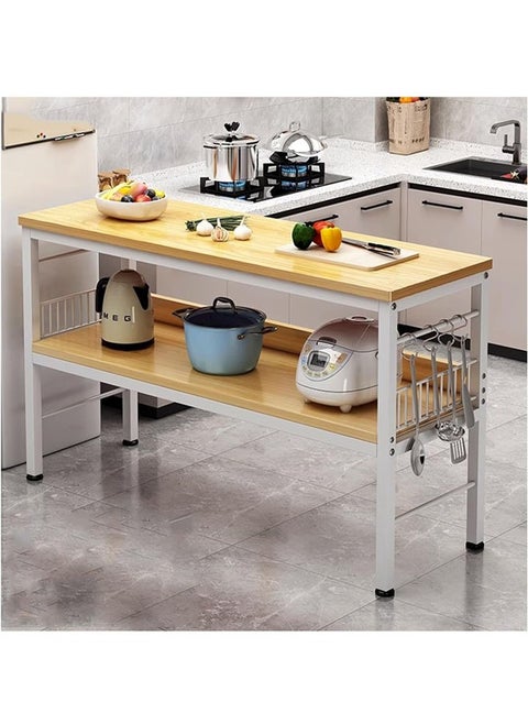 Multi functional 2-Tier Kitchen Rack with Storage Cabinet