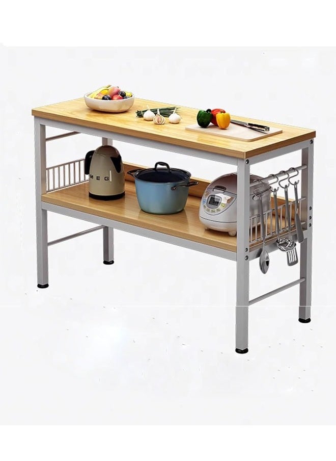 NKX - Multi functional 2-Tier Kitchen Rack with Storage Cabinet - Image 1