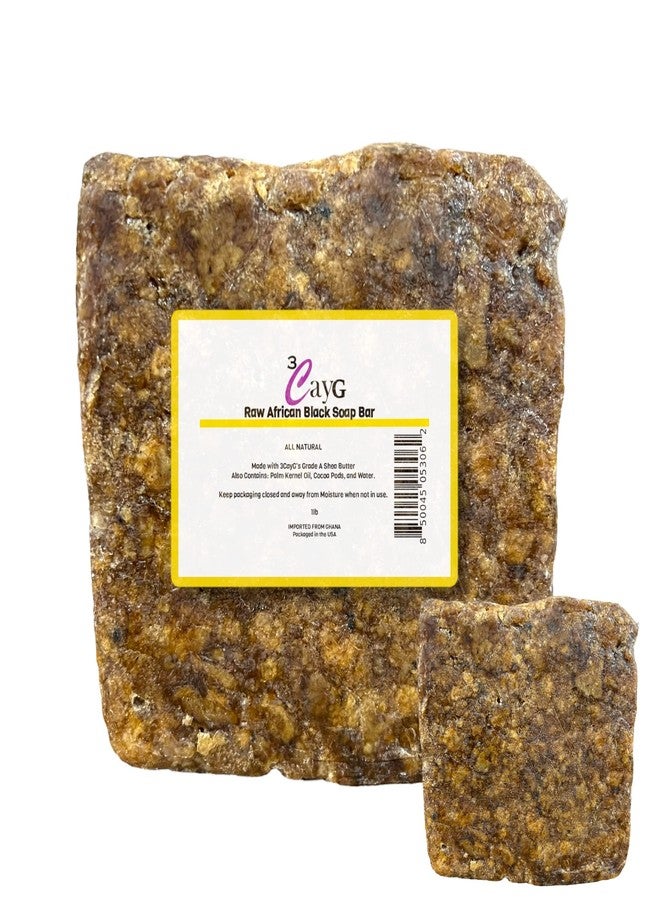 3CayG African Black Soap Facial and Body Cleanser, Deep Cleansing Soap Bar, Great for DIY Liquid Black Soap - Image 5