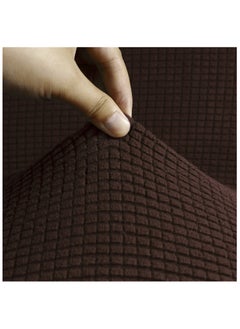 Fabienne Stretch Fit 3-Seater Sofa Cover Soft Brushed Fabric Couch Cover Exquisitely Full Coverage Furniture Protector Slipcover Three Seater Fits on Standard and Recliner Sofa 185-235cm Size Brown  - Image 5