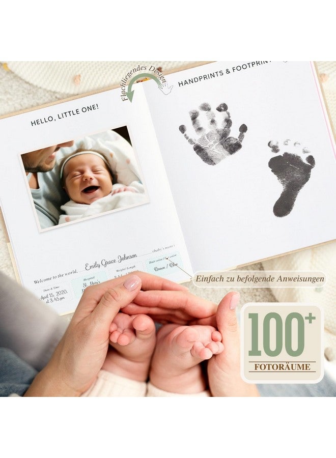 Lanpn Hello Baby First 5 Year Memory Book for Boy Girl - Linen Hardcover Baby Book Keepsake for New Parents - Newborn Baby Journal Scrapbook Photo Album Baby Milestone Book (Beige, 154 Pages) - Image 4