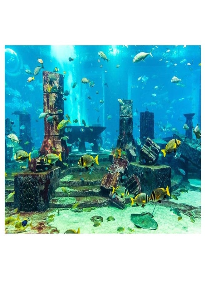Chiffonade 24 Inch Aquarium Background Waterproof Non-Fade Easy Apply Backdrop Underwater PVC Sticker for Fish Tank Decor - Image 1