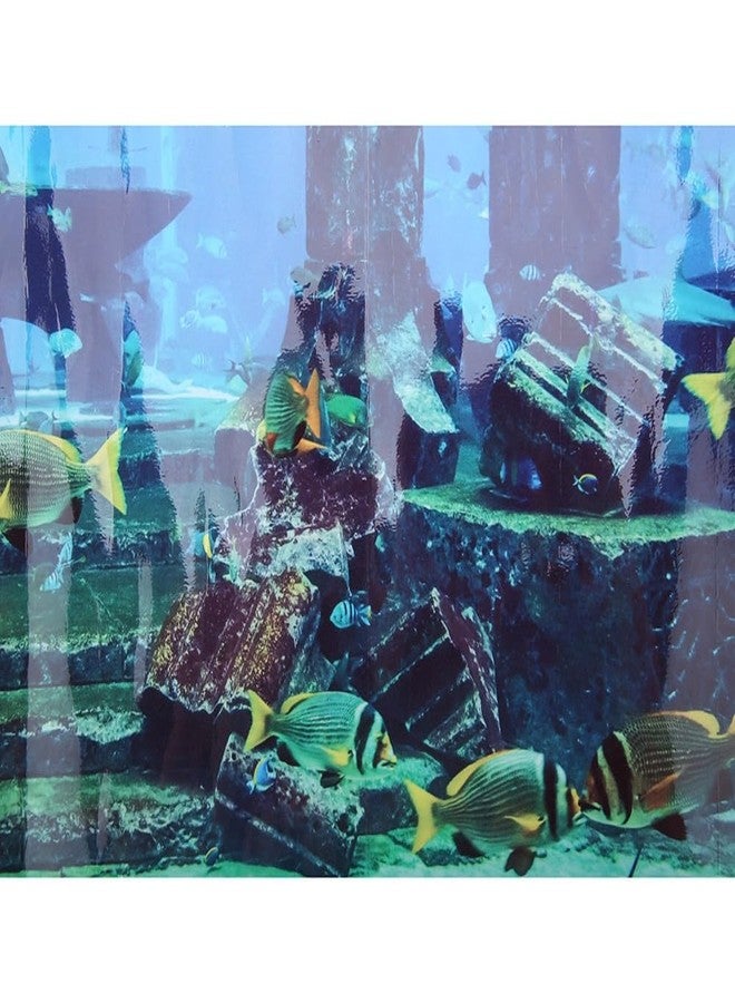 Chiffonade 24 Inch Aquarium Background Waterproof Non-Fade Easy Apply Backdrop Underwater PVC Sticker for Fish Tank Decor - Image 3