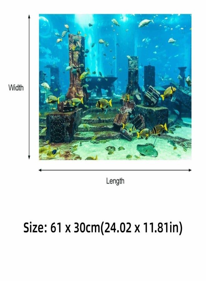 Chiffonade 24 Inch Aquarium Background Waterproof Non-Fade Easy Apply Backdrop Underwater PVC Sticker for Fish Tank Decor - Image 2