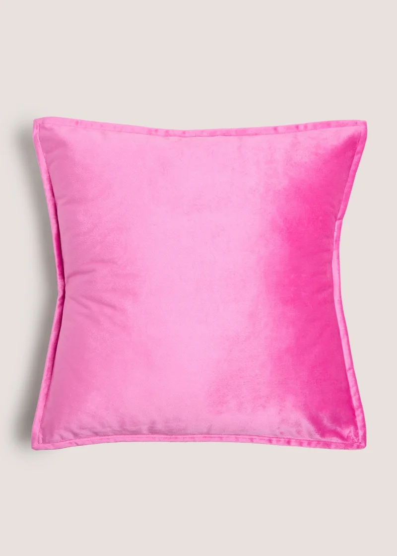Matalan Pink Velvet Cushion (43cm x 43cm)