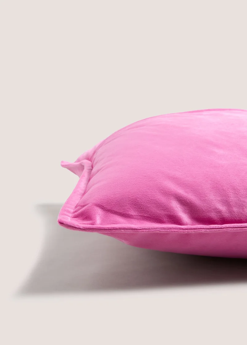 Matalan Pink Velvet Cushion (43cm x 43cm)