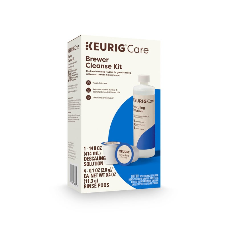 Keurig Brewer Cleanse Kit For Brewer Descaling and MaintenanceIncludes Descaling Solution & Rinse Pods, Compatible with Keurig Classic/1.0 & 2.0 K-Cup Pod Coffee Makers, 5 Count - Image 1