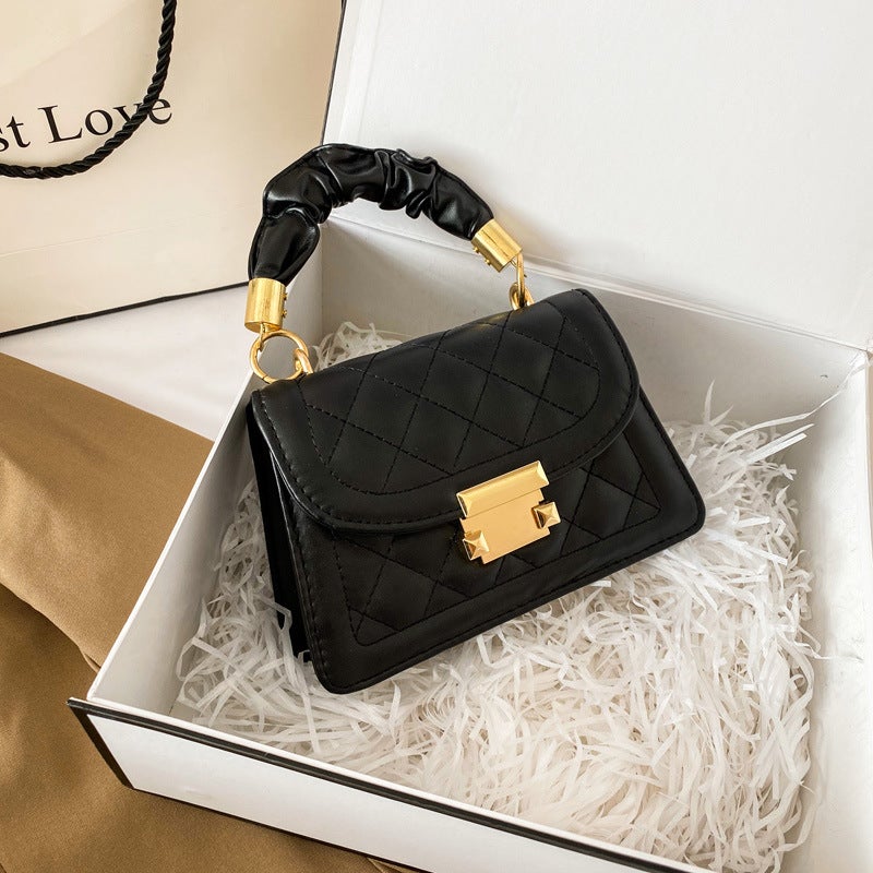 Women's 2026 Diamond Quilted PU Small Square Shoulder Crossbody Bag with Chain - Image 2