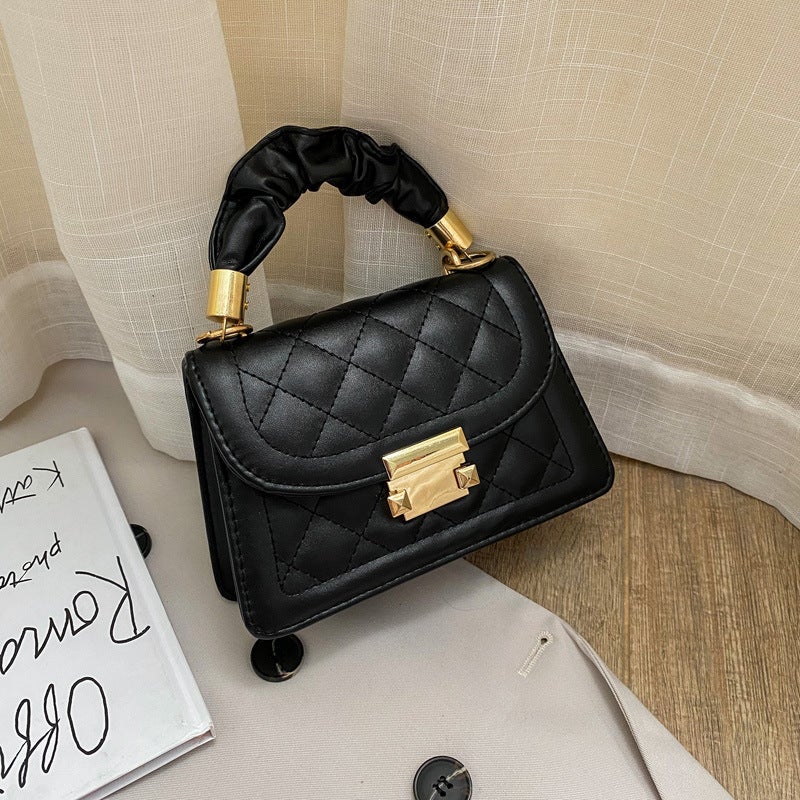 Women's 2026 Diamond Quilted PU Small Square Shoulder Crossbody Bag with Chain - Image 1
