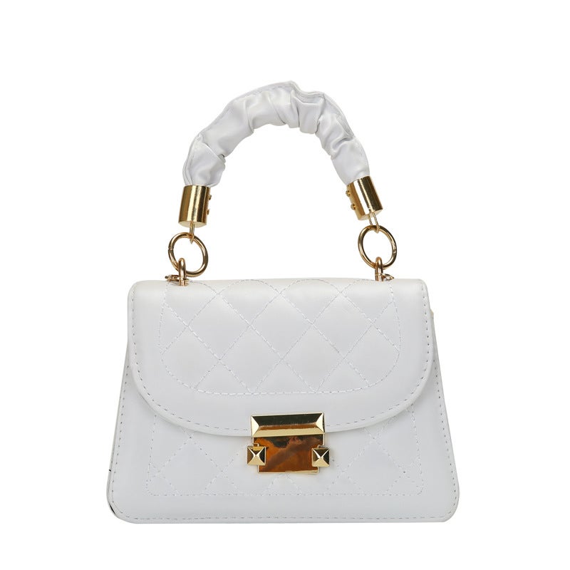 Women's 2026 Diamond Quilted PU Small Square Shoulder Crossbody Bag with Chain - Image 5