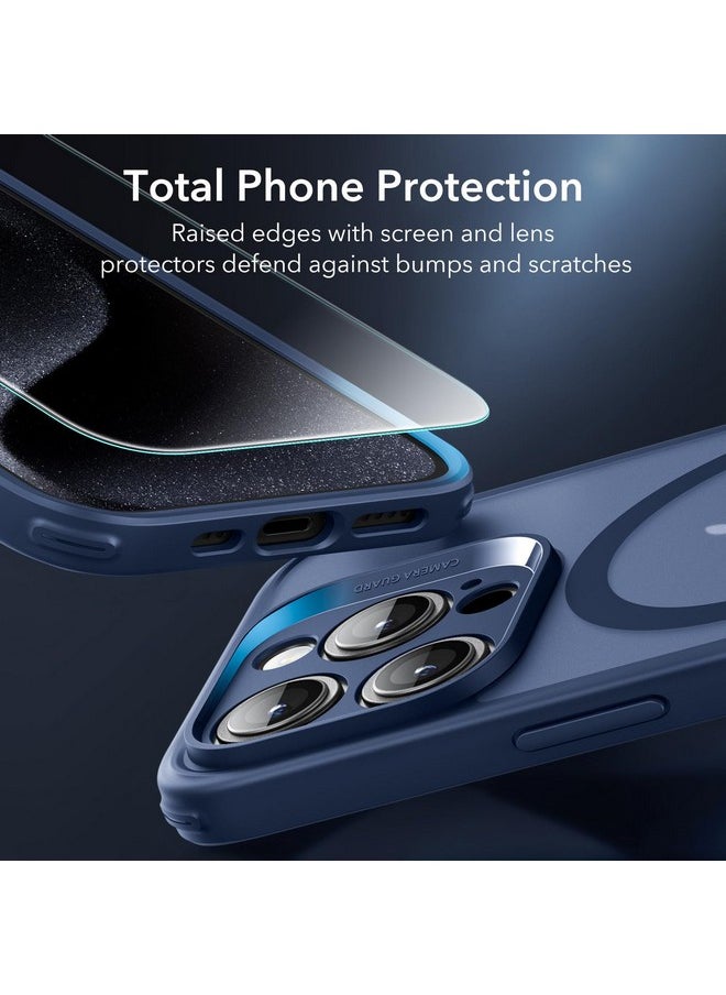 اي اس ار مجموعة جراب ESR لهاتف iPhone 15 Pro (5 في 1)، جراب شفاف غير لامع مع واقي شاشة وحمايات عدسة الكاميرا، متوافق مع MagSafe، حماية من الدرجة العسكرية، سلسلة كلاسيكية، أزرق فاتح  - Image 5