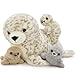 BENINY 4 Pcs Seal Stuffed Animal Set 20 Mother Plush Toy with 3 Babies in Moms Belly Cute Leopard Stuffed Seal Plushie for Girls Boys Kids Kawaii Chirstmas Bithday - Image 2
