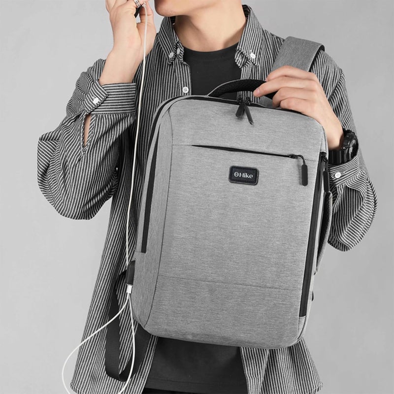 HIKE Unisex Slim Laptop Backpack 16-inch Water Resistant Shoulder Daypack with Built in USB Port for Travel/Business/College/School, HK911 - Image 2