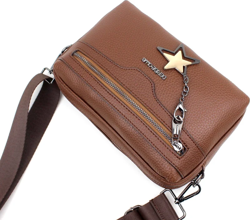 Derise Club Women's Tan Color Adjustable Shoulder Bag