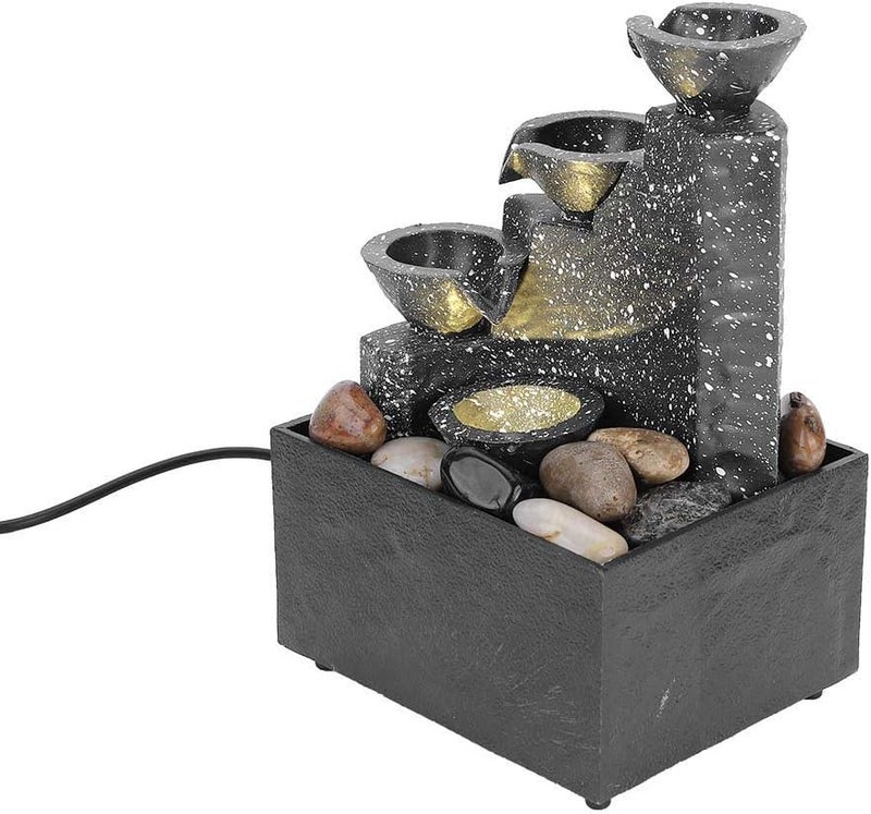 woobles Indoor Water Features, Desktop USB Water Fountain, Indoor Waterfall Ornament Crafts for Indoor Home Office Table Decoration - Image 5