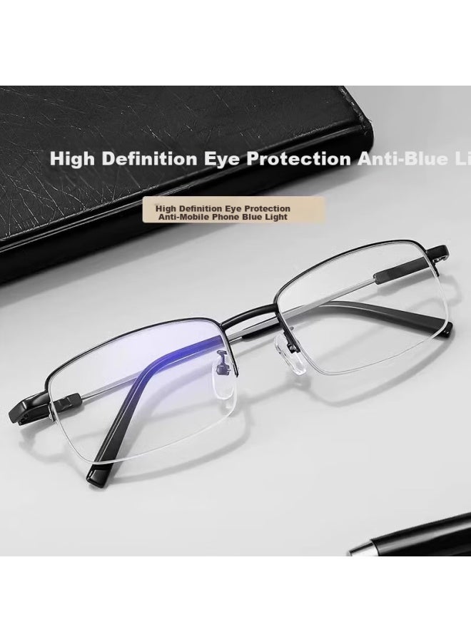Fenchi Men's Presbyopic Gl For Middle-aged And Elderly High Definition Anti-blue Light Anti-fatigue Reading Gl Black -100 Degrees - Image 2