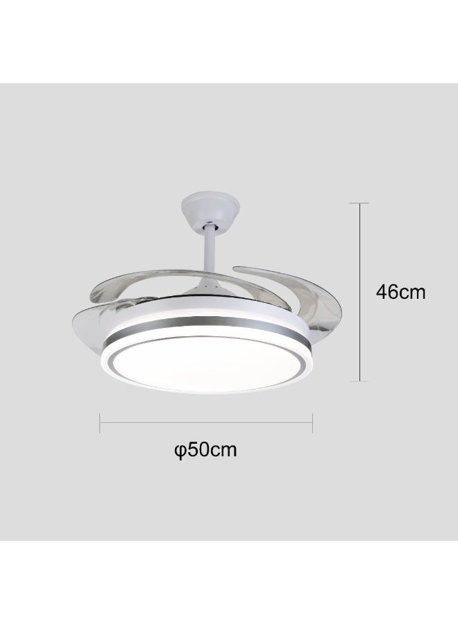 Hummer Silver fan chandelier with 3 lights, 50 cm - Image 2