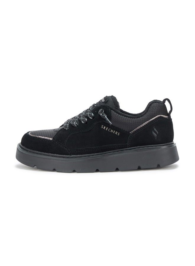 SKECHERS حذاء رياضي مريح للنساء من كيبسكيز كوزي-ستريت، أسود/أسود، 38 EU - Image 2