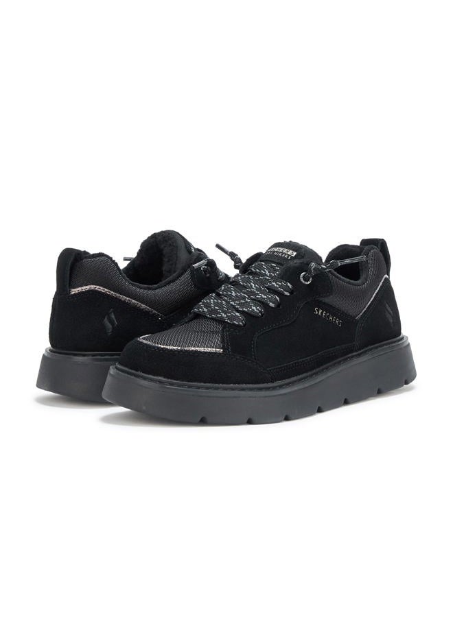 SKECHERS حذاء رياضي مريح للنساء من كيبسكيز كوزي-ستريت، أسود/أسود، 38 EU - Image 3