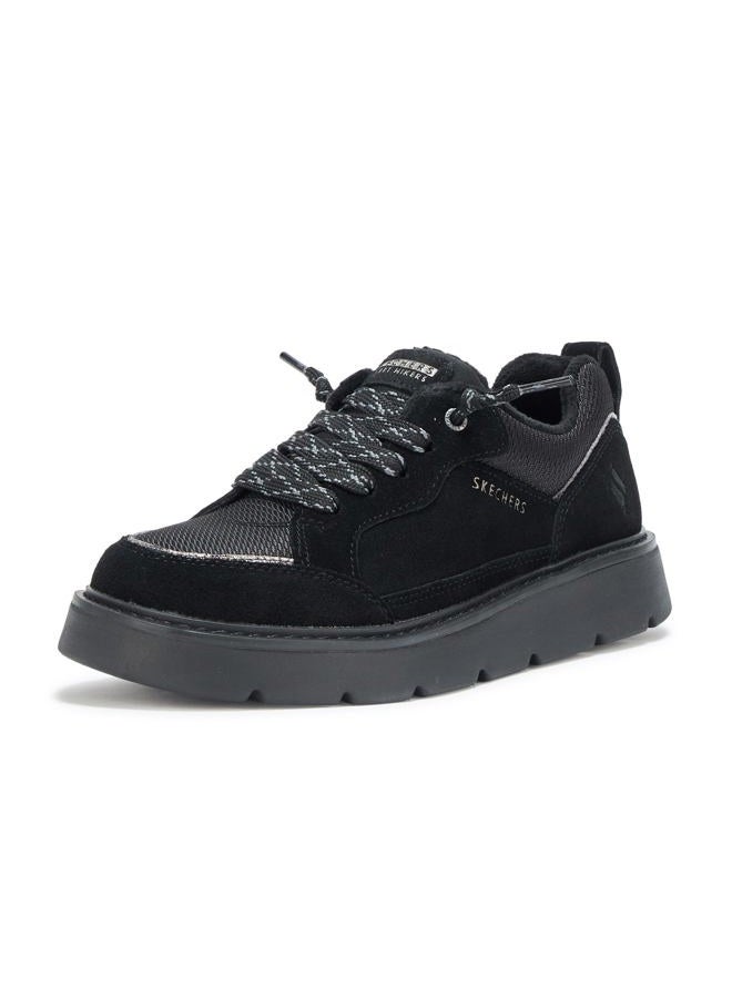 SKECHERS حذاء رياضي مريح للنساء من كيبسكيز كوزي-ستريت، أسود/أسود، 38 EU - Image 1