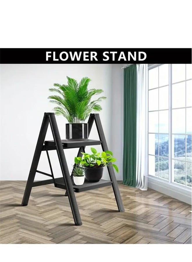 Beauenty 2 Step Ladder Folding Step Stool - Secure, Lightweight, Foldable & Versatile Ladder for Home - Image 4