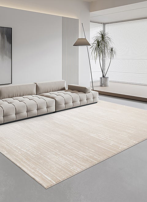 Italian Minimalist Living Room Carpet, Waterproof Large Area Rug, Non-Slip Backing Washable Rugs, Stain Resistant Home Decor Floor Mat 200*290CM