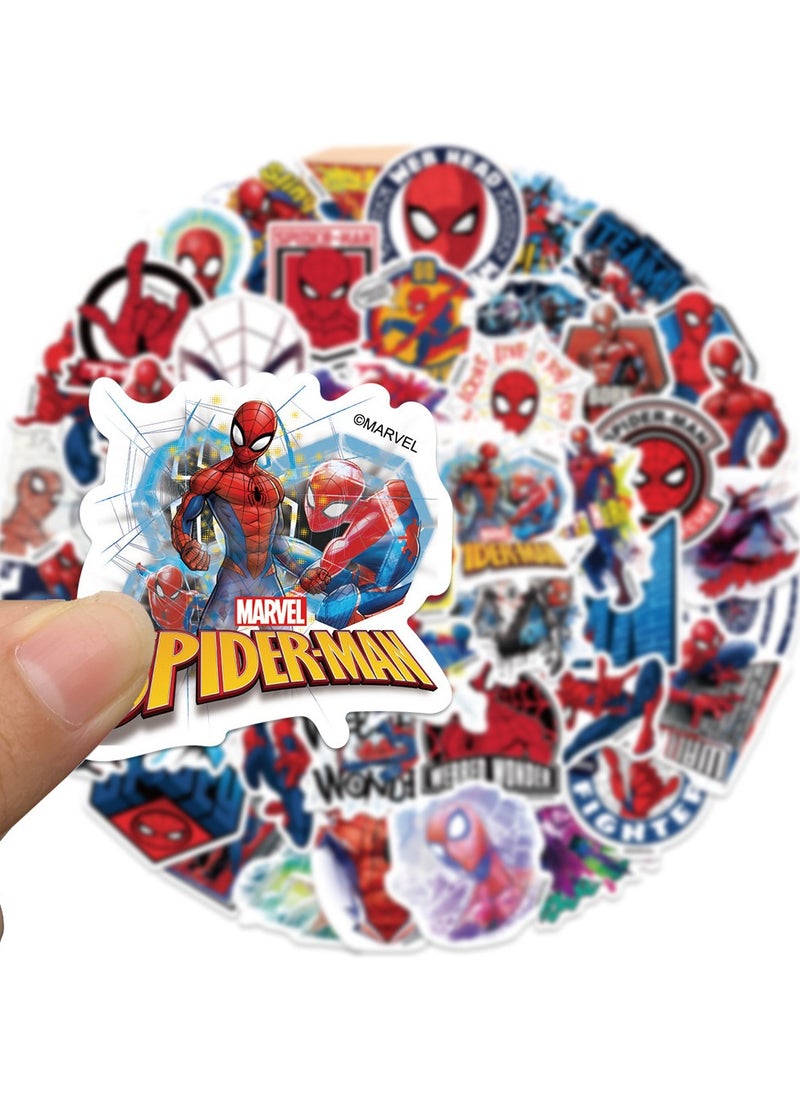 MARVEL 50 Marvel Spider-Man stickers for computers, suitcases, mobile phones, helmets and Spider Man stickers  - Image 1