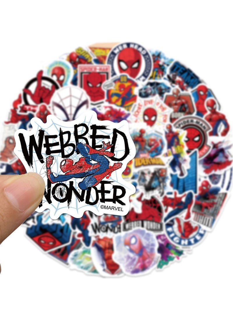 MARVEL 50 Marvel Spider-Man stickers for computers, suitcases, mobile phones, helmets and Spider Man stickers  - Image 2
