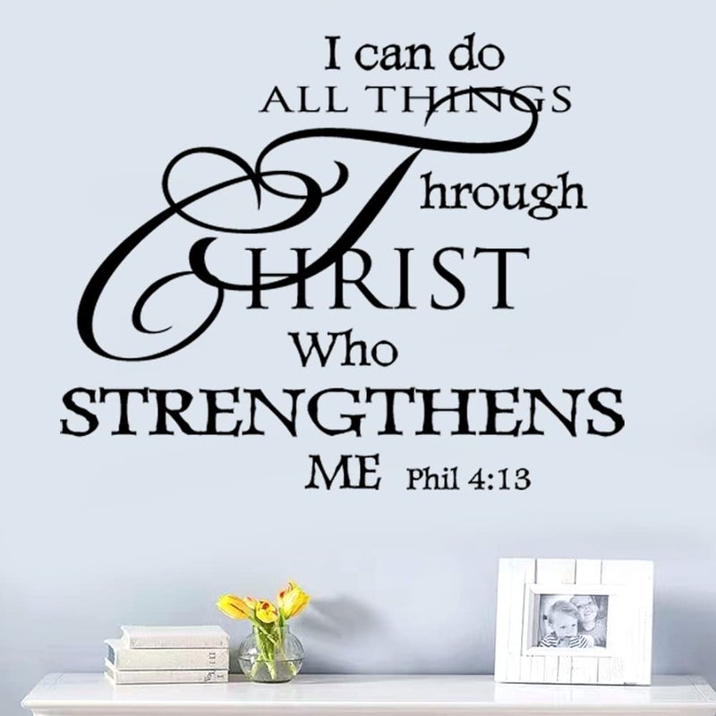 Casa Decor Bible Verse Wall Decals - Vinyl Quotes Stickers Inspirational Peel & Stick Decor for Living Room, Bedroom, Office, Bathroom - Image 3