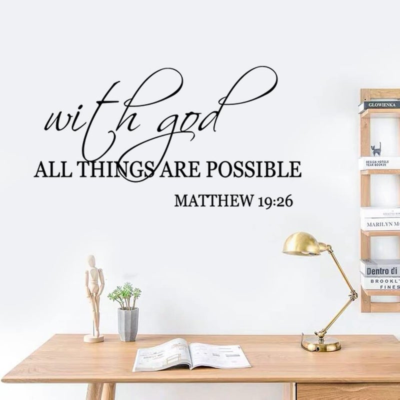 Casa Decor Bible Verse Wall Decals - Vinyl Quotes Stickers Inspirational Peel & Stick Decor for Living Room, Bedroom, Office, Bathroom - Image 4