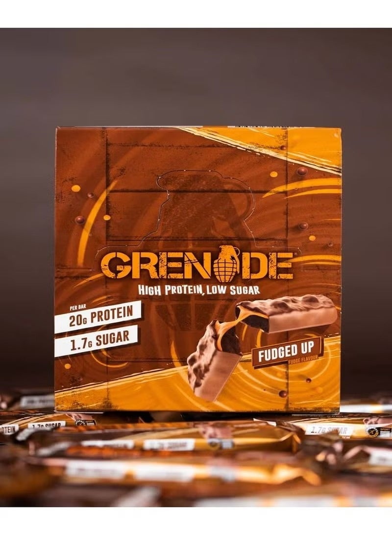 Grenade High Protein Bar Low Sugar – Fudged Up Flavor, Box of 12 - Image 3