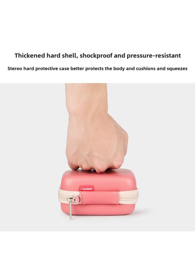 Cwatcun Hong Kong Ccd Storage Bag Mini Portable Small Micro Single Digital Camera Bag Pu Waterproof Hard Case Box-Color:H45 Gradient Powder (ccd + Compact And Convenient + Sturdy Hard Shell + Shockproof And Pressure-resistant)  - Image 4