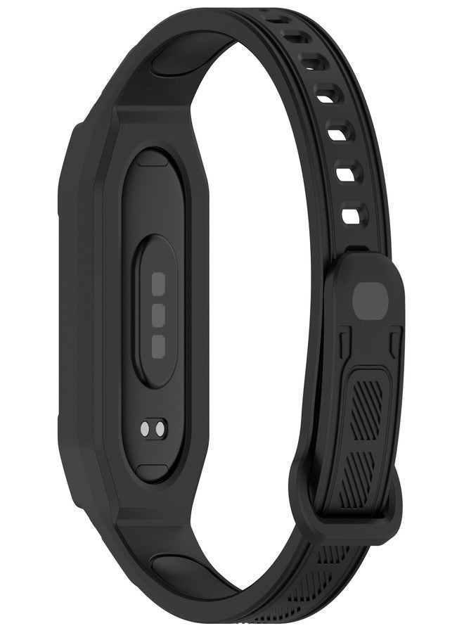 LOKEKE Compatible with Xiaomi Band 10 Replacement Wrist Strap - Replacement TPU Wrist Watch Strap Compatible with Xiaomi Smart Band 10/9/8(Black) - Image 4