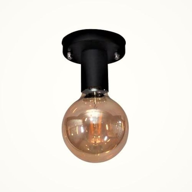 Black Metal Wall And Ceiling Lighting Unit Without Lamps
