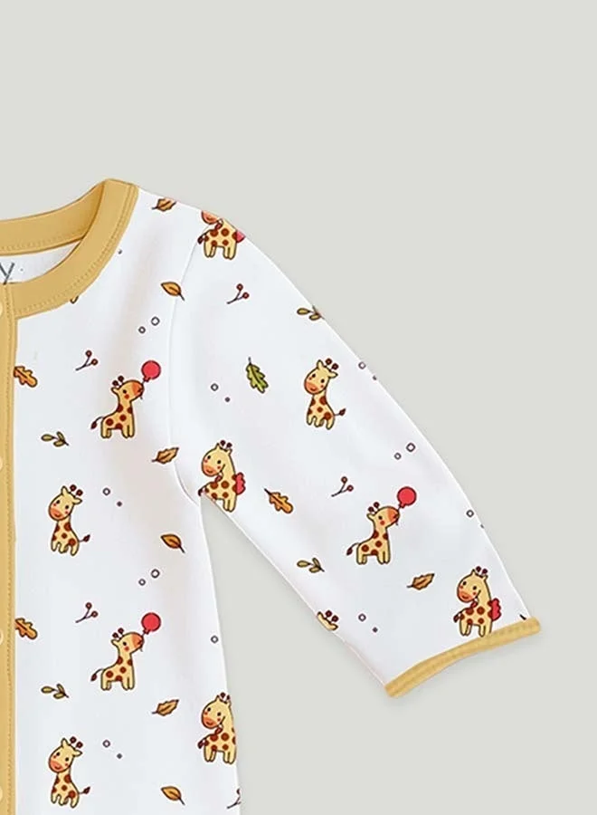 Luay  100% Cotton Full Sleeves Giraffe Printed Baby Romper,Bodysuit Jumpsuit for Baby Girls & Baby Boy for Men | Best Price UAE