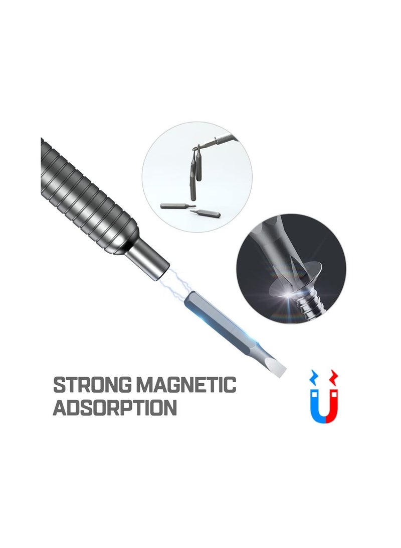 SYOSI 31 in 1 Precision Screwdriver Set Mini Screwdriver Kit Repair Tool Kit with 30pcs S2 Steel Bits Screwdriver for Phone Watch Camera - Image 3