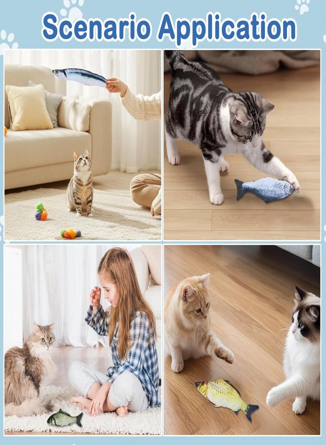 CIYOJA Cat Toys Cat Toy Interactive Fish for Indoor Cats & Kittens, 6 Pack Plush Fishs for Chewing, Soft Fish Play for Cats, No Catnip, Non-Irritating Pet Gift - Image 5