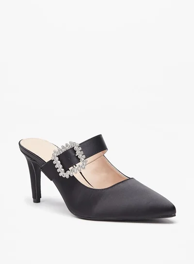 سيليست Women's Embellished Slip-On Mules with Cone Heels