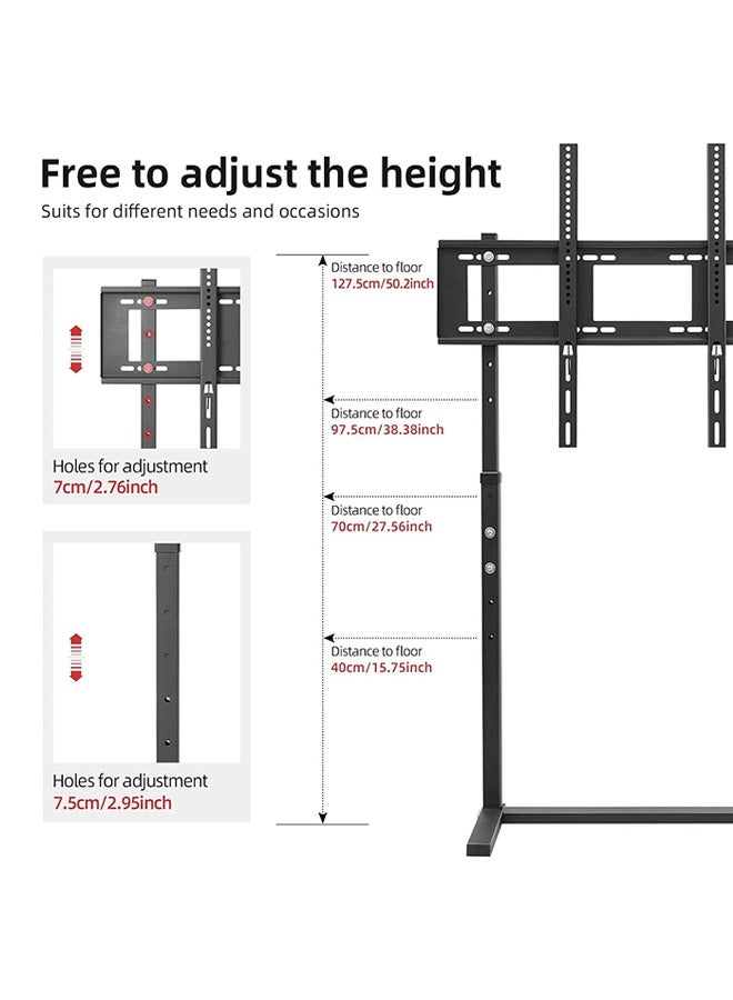 Floor TV Stand Bracket Free Standing TV Trolley Height Adjustable for 32”-100” Flat Panel LED LCD Screens Max VESA 800x400 up to Loading Weight 40KG - Image 5