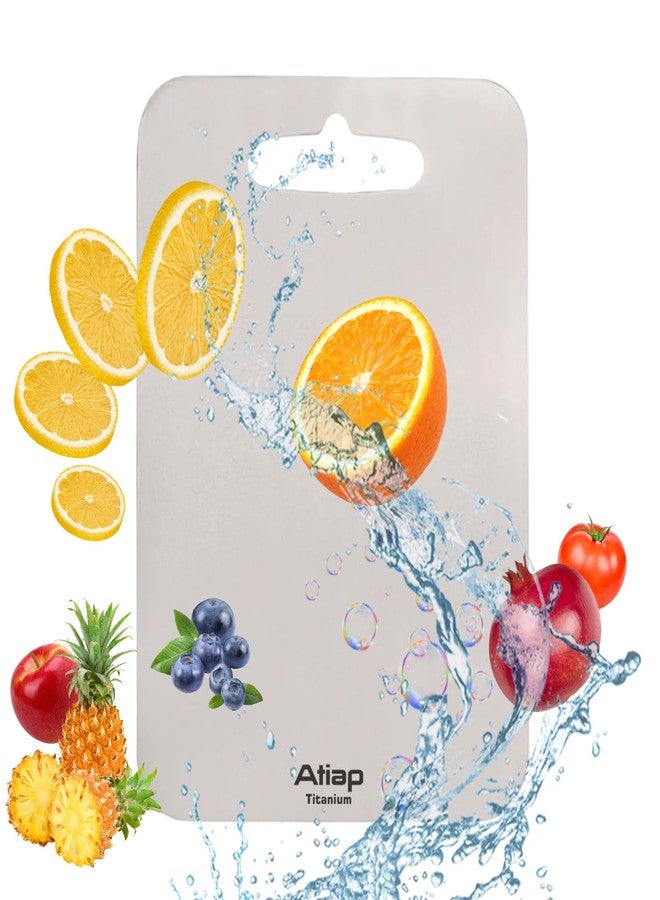 ATiAP Titanium Cutting Board, Metal Cutting Board for kitchen with SGS-Certified (11.4 * 7.87inch) - Image 1
