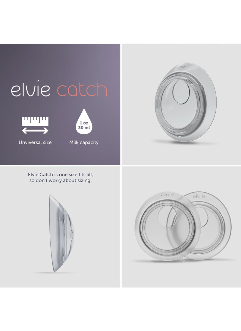 elvie - Catch Milk Collection Shells Collector | Set of Two Discreet Leak-Protection Silicone Cups, Reuse Your Milk | Reuseable Breast Shells Collect Up to 1oz | No More Wasted Milk or wasteful Breast Pads - Image 1