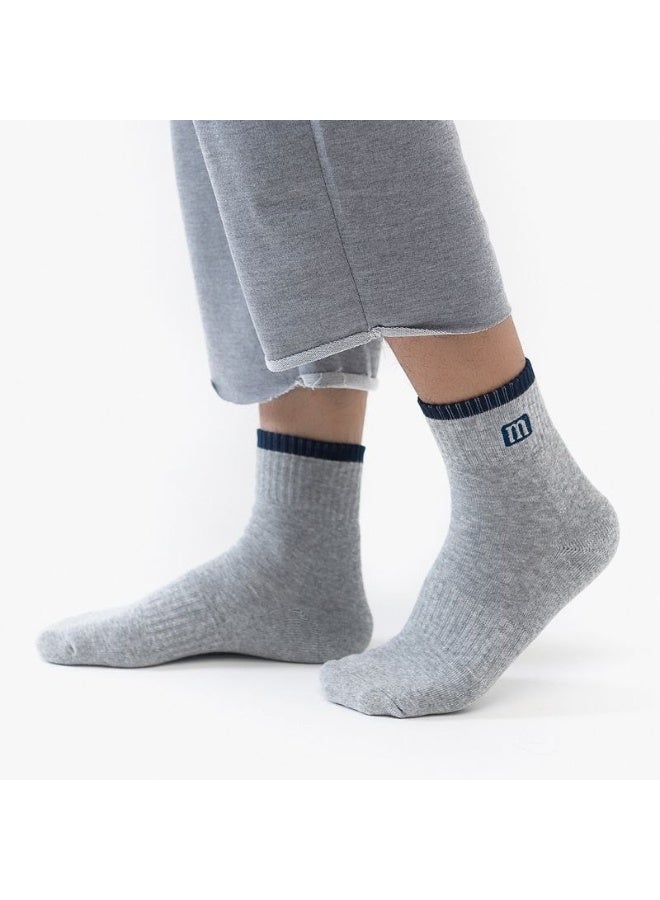 3-Pack Unisex Classic Cotton Crew Socks – Black, Grey, White | Everyday Athletic & Casual Socks for Men & Women - Image 5