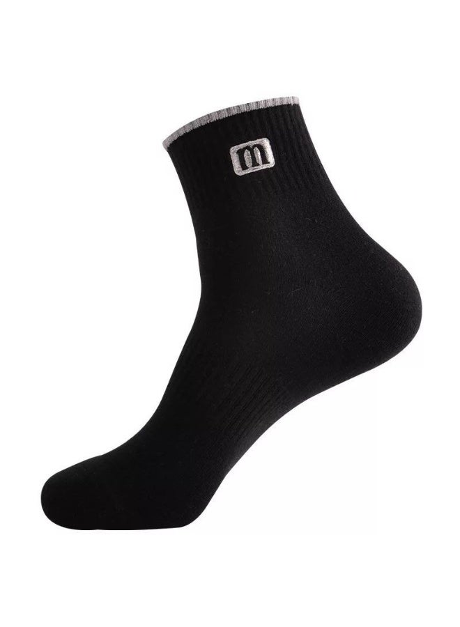 3-Pack Unisex Classic Cotton Crew Socks – Black, Grey, White | Everyday Athletic & Casual Socks for Men & Women - Image 4